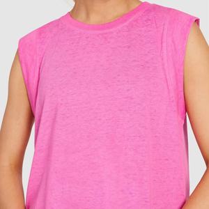 Custom made wholesale womens cotton tank <b>top</b> sleeveless casual gym yoga fashion summer <b>crop</b> wear with logo design printing - Product Image 2