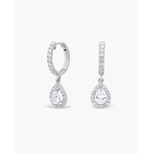 Pendientes chapados en oro blanco y rosa amarillo de 10K, joyería de boda y compromiso de diamantes cultivados en laboratorio, elegantes para fiestas de hombres y mujeres - Product Image 1