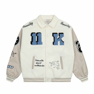 Vestes Letterman Varsity de baseball pour hommes Vente en gros Vestes personnalisées avec broderie en chenille Blouson bombardier à manches en cuir - Product Image 1