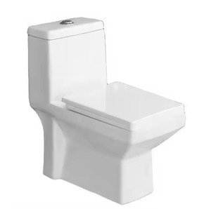 Ensemble d'appareils sanitaires modernes de luxe pour hôtels Cuvette de toilette et lavabo en céramique monobloc du fabricant - Product Image 5