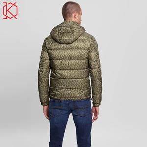Custom Coated Heavy Warm Breathable Winter <b>Puffer</b> <b>Jacket</b> Men Stand Collar Hood Long Length <b>Thin</b> Thickness Plus Size Windproof - Product Image 5