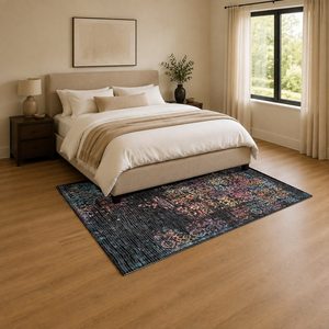 RUGS DEPOT LXDP-0313 Wholesale Multicolor Neutral Classic Distressed Digital Printed Machine Washable Chenille Area Rug Non <b>Slip</b> - Product Image 3