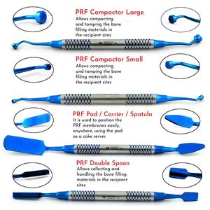 Compacteurs de plaquettes riches en fibres (PRF), compacts, pluggers, condenseurs, porte-graft osseux, cuillères, kit d'instruments dentaires - Product Image 2