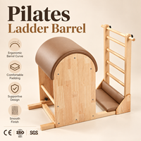 Harga Pabrik Grosir Kelas Komersial Berkualitas Tinggi Bersertifikasi CE ISO Alat Pembentuk Tubuh Latihan Inti Barrel Pilates Kayu Oak