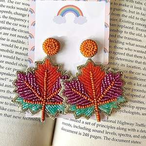 Boho ต่างหูลูกปัดทำด้วยมือแบบเก๋ไก๋สำหรับผู้หญิงเครื่องประดับผีเสื้อที่ทันสมัยสำหรับงานแต่งงานและงานเลี้ยงเทศกาล - Product Image 4