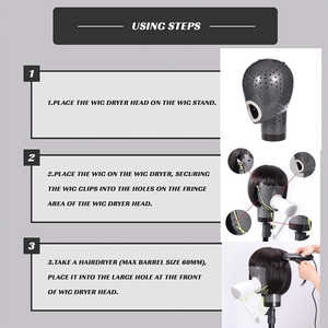 Parrucca in stile moderno asciugacapelli supporto manichino testa - Product Image 6