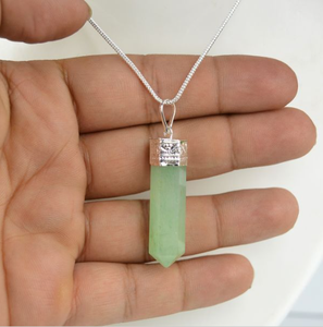 Latest Green Aventurine Pencil <b>Pendant</b> Wholesale Chakra <b>Pendants</b> <b>for</b> Sale Agate Necklace From Alif <b>Crystal</b> and Agate in India - Product Image 4