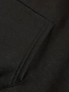 Sweat à capuche oversize décontracté en polyester pour femme, de haute qualité, respirant, doublé, printemps, été, automne, cordon de serrage, noir, personnalisé, pour se détendre - Product Image 3