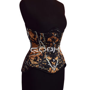 Corset bustier sublimé à motif de feuilles exotiques - Product Image 3