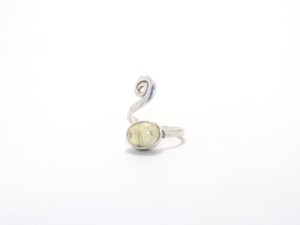 เครื่องประดับเงินคุณภาพดีทำด้วยมือแหวนพลอยควอตซ์เลมอนแบบเกลียวดีไซน์ใหม่สำหรับงานแต่งงานแบบวินเทจสีเงินสเตอร์ลิง925ทึบ - Product Image 5