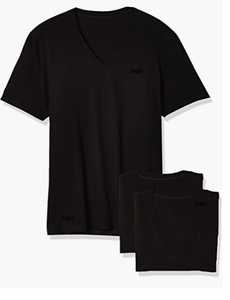 คอลเลคชั่นเสื้อผ้าผ้าฝ้ายคอวีสำหรับผู้ชายทนทานเสื้อคอตตอน100% แขนสั้นเฮฟวี่เวท100% - Product Image 3