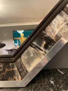 Elegant Handcrafted Horn and MDF <b>Mirror</b> <b>Frame</b> Natural Horn Inlay Decorative Vanity Wall <b>Mirror</b> Perfect for Home Decor - Product Image 4