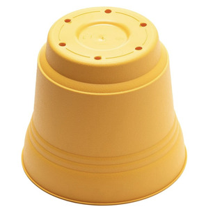 Maceta redonda Saturn de alta calidad, maceta de plástico duradera amarilla terrosa - Product Image 3