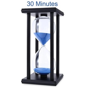 H.M.A Artisanat Vintage Laiton Sablier Minuterie Fait Main Nautique Sable Horloge Décor avec Sable Bleu Vif pour Mariages Anniversaires - Product Image 1