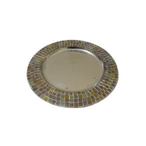 Assiette de service ronde moderne pour restaurant, hôtel et plats de restauration à domicile avec design en mosaïque par le designer Dinner Mosaic - Product Image 5