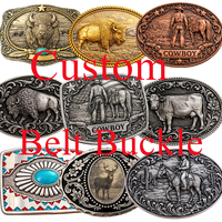 Boucle de ceinture en métal en gros pour hommes, style cowboy, avec logo personnalisé, pour ceintures en cuir – Fabrication OEM