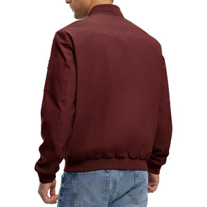 Men Customizable Bomber Jacket For Winter With <b>Padded</b> Sleeves Rib Knit Hem Reliable Zipper And Full Oem Odm Manufacturing - Product Image 2