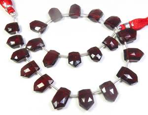 Mozambique ลูกปัดโกเมนสีแดง11 "Strand เพชรพลอยเหลี่ยมเพชรพลอย10.5-14.5มม. ลูกปัดโกเมนแอฟริกันธรรมชาติแบบหลวมลูกปัดแฟนซี - Product Image 4