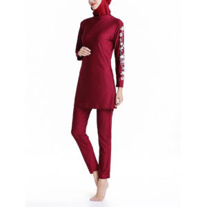 OEM Service Fashionable High Quality Full <b>Covered</b> Muslim Women Swimwear Islamic Swimwear Female /Custom Swimwear for Girls - Product Image 4