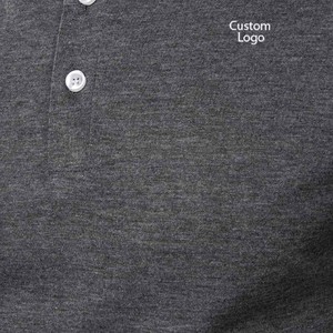 เสื้อยืดโปโลแขนสั้นสำหรับผู้ชายสีพื้นเสื้อยืดลำลองสำหรับใส่ในฤดูร้อน - Product Image 3