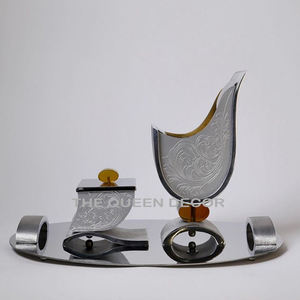 Aluminum and Stainless Steel Metal Arabic Metal Bakhoor Burner <b>Gift</b> Collection Premium Arabic Style Burner - Product Image 3