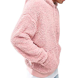 Sudadera con Capucha de Forro Polar Sherpa para Hombre de Alta Calidad, Color Único Bordado, Ropa Casual de Invierno, Nueva Llegada - Product Image 3