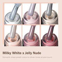 Gel de Construction Rapide Venalisa pour Ongles Acryliques French, Séchage LED Rapide, Couleur Rose Clair Épaisse, 7.5ml, Gel d'Extension pour Ongles en Gelée
