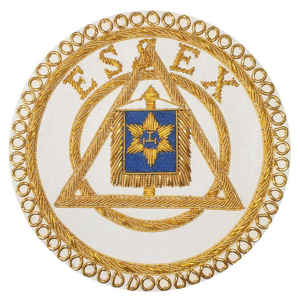 Badges de tablier maçonnique à bas prix Badges de tablier maçonnique d'insigne de broderie à la main provinciale d'arche royale personnalisée - Product Image 6
