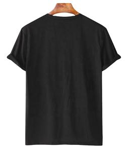 280 Gsm 100% algodón peinado cuello alto manga corta Camiseta Unisex Casual frente sólido con logotipo personalizado diseño impreso para hombres - Product Image 5