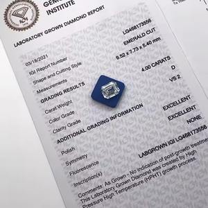 Diamante de Laboratorio VVS 0.4ct con Certificación IGI GIA, Corte Esmeralda, Diamantes Cultivados en Laboratorio para Collar - Product Image 5