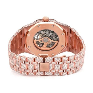 Montre en moissanite personnalisée glacée de bonne qualité, montre en diamant de meilleure qualité en acier inoxydable pour hommes - Product Image 4
