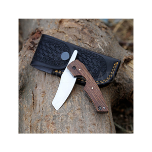 Cortador de Puros de Acero Inoxidable Hecho a Mano con Mango de Madera, Cuchillo de Bolsillo para Cortar Puros, Gran Venta - Product Image 1