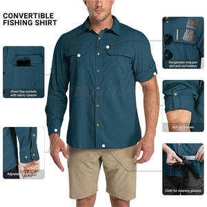 เสื้อตกปลาสำหรับผู้ชายเสื้อยุทธวิธีสำหรับล่าสัตว์ป้องกันแสงแดด - Product Image 5