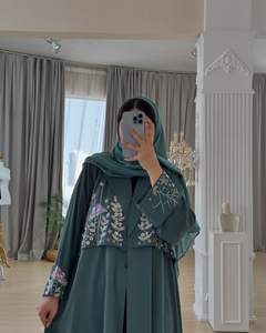 Abaya de Oración de Manga Larga, Hecha a Mano en Dubái, de Seda con Hermoso Bordado, Color Personalizado, Antiarrugas - Product Image 2