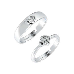 NOVAMART Fine Premium 925 Pure Sterling <b>Silver</b> <b>Men's</b> <b>Ring</b> Rhodium Plated with Diamond and Zircon Inlay Perfect Gift for Couples - Product Image 1