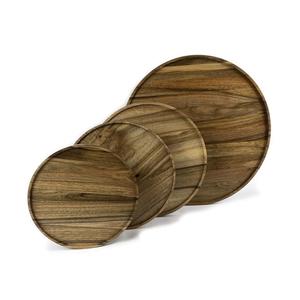 Assiette décorative en bois sous assiette de service de qualité supérieure, faite à la main, assiette de présentation en bois de luxe de forme ronde, vente en gros - Product Image 4