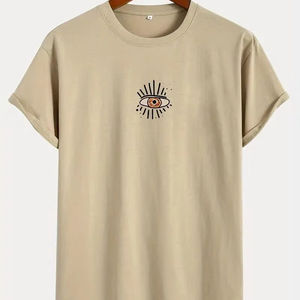 Camiseta con gráfico Vintage, ropa de calle informal con estampado de ojos del desierto, camiseta de manga corta para hombres y mujeres, traje de verano de gran tamaño, Top de moda - Product Image 3