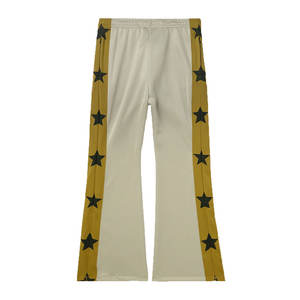 กางเกงวอร์มขายาวมีเชือกรูดสำหรับผู้ชายกางเกงวอร์มขาบานแบบลำลองพิมพ์ลายดาว - Product Image 1