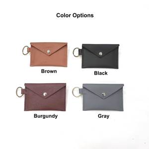 Personalized Leather Keychain Wallet Keychain Card Holder Envelope <b>Pouch</b> Leather Small Wallet <b>for</b> <b>Man</b> And Women Birthday Gift - Product Image 3