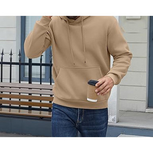 Pull-over unisexe en coton épais Sweat-shirt à capuche personnalisé pour Streetwear Mode quotidienne Technique numérique Teint uni pour l'hiver - Product Image 3