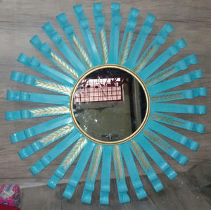 Modern <b>Gold</b> Metal <b>Frame</b> Wall <b>Mirror</b> Iron and Brass Plated Customizable Shape for Home and Salon Beauty - Product Image 3