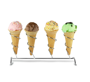 Break Metal 12 Holes <b>Ice</b> <b>Cream</b> Cone Stands Clear Design Display Stand for Weddings Parties Decorative Items - Product Image 6