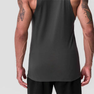 Camiseta sin Mangas para Hombre, Estilo Nuevo, 100% Algodón, Tejido de Punto, Casual, Transpirable, de Secado Rápido, Servicio OEM, con Envío - Product Image 4