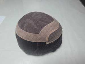 Meilleure vente Perruque de cheveux Remy Mono Front Lace pour hommes Transparent HD Lace Toupee Taz Hair Bangladesh Perruques de cheveux humains de haute qualité - Product Image 3