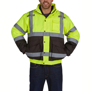 Chaqueta de Seguridad de Alta Visibilidad Reflectante, Impermeable y Transpirable, con Logotipo Personalizado, Clase 1 ANSI, para Trabajos de Construcción - Product Image 1