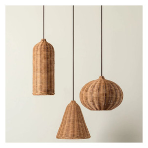 Eco Loom Moderne 2025 Vintage Design Tissé à la Main Jute Corde Lampe Pendentif Rotin Pendentif Rond - Product Image 3