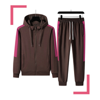 Survêtement de Jogging de gymnastique personnalisable de haute qualité Street Wear avec nouvelle fermeture à glissière et couleurs contrastées Vêtements de sport haute performance