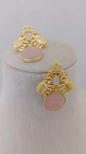 Éléphant en laiton fait à la main ensemble de boucles d'oreilles élégantes ensembles en laiton produit en vrac en laiton de haute qualité personnaliser la conception pour les femmes - Product Image 6