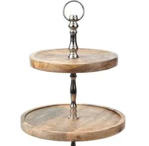 Best Selling Designer Handmade Cake Stand High Quality <b>Wooden</b> <b>Round</b> Cake Tray Classic Stylish Stand - Product Image 1