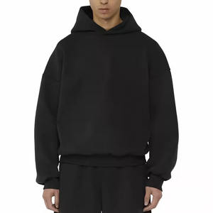 2005 meilleure qualité coton lourd hommes à capuche personnalisé Boxy recadrée hiver sweat avec polaire lourde Style éponge français - Product Image 1
